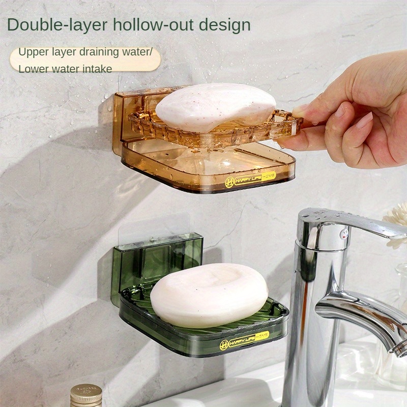 Jabonera blanca Bandeja de jabón, Accesorios de baño soporte de