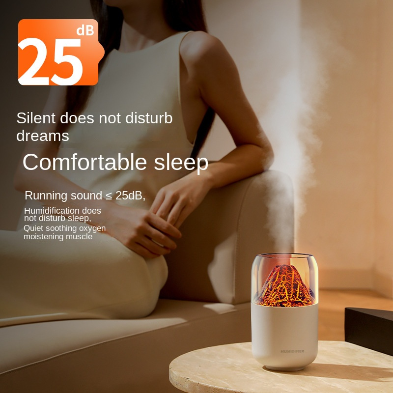 Volcano Humidifier Usb Silent Spray Bedroom Air Hydration - Temu Australia