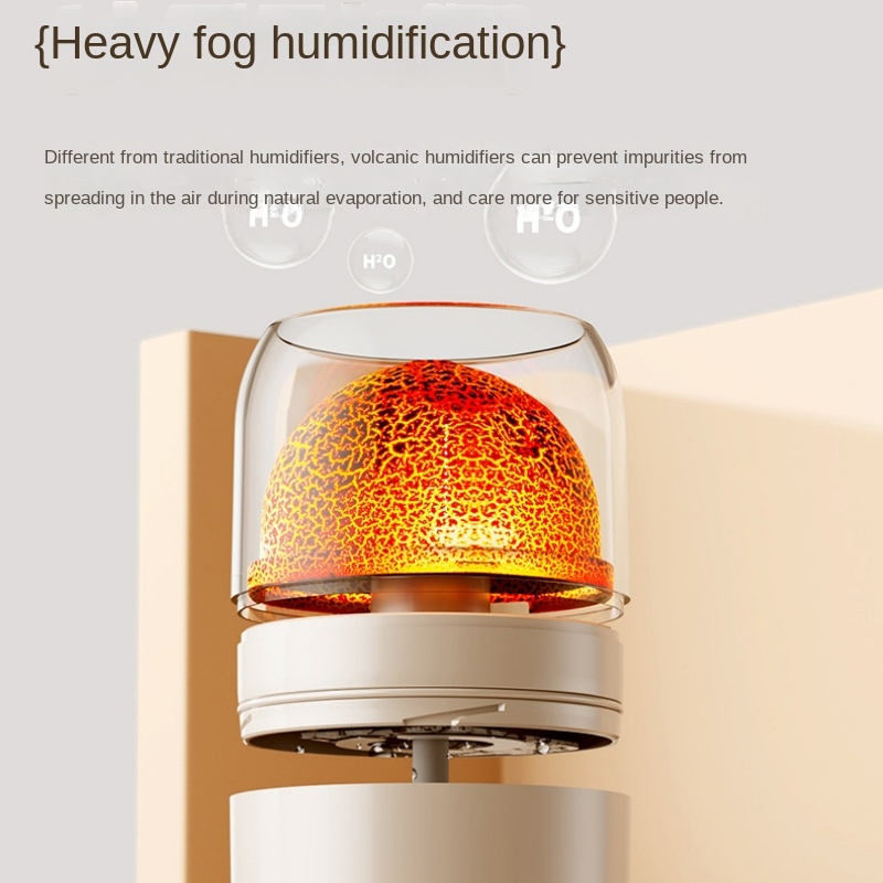 Volcano Humidifier Usb Silent Spray Bedroom Air Hydration - Temu Australia