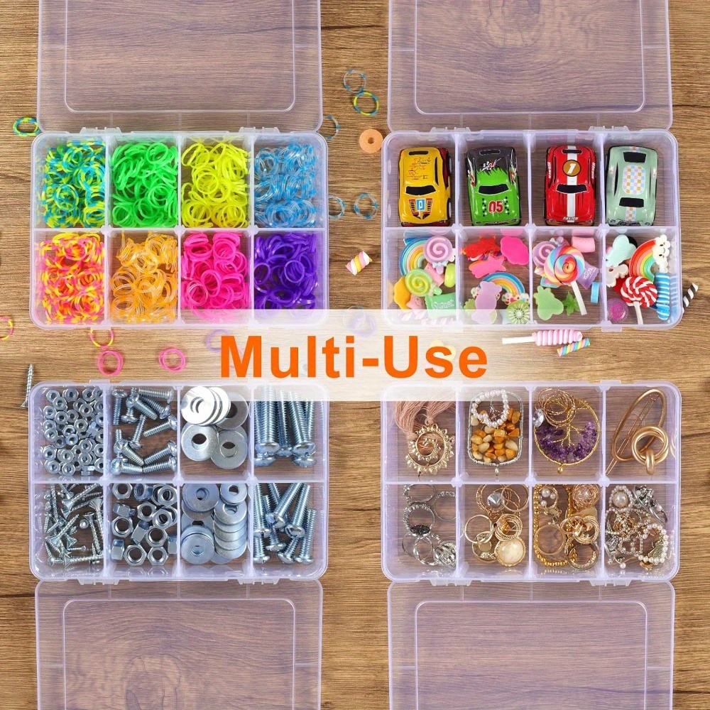 Plastic Storage Box Transparent Bead Organizer Container - Temu
