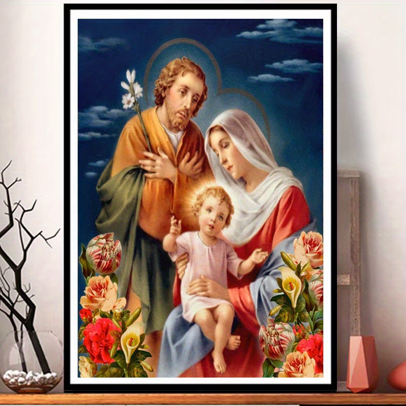 5D Diamond Painting Kits, Full Drill Religion Virgin Mary Diamonds Picture  DIY Diamond Art Women, Christian Rhinestone Mosaic Paintings for Home Wall  Decor Christmas Gifts, 12x16in Canvas 