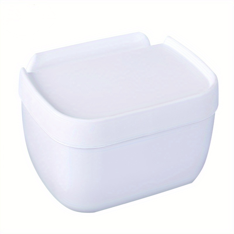 2pcs Tissue Storage Box With Cover, Waterproof Plastic Toilet Paper Holder,  Bathroom Tissue Storage Rack, Toilet Paper Storage Container, Bathroom Acc