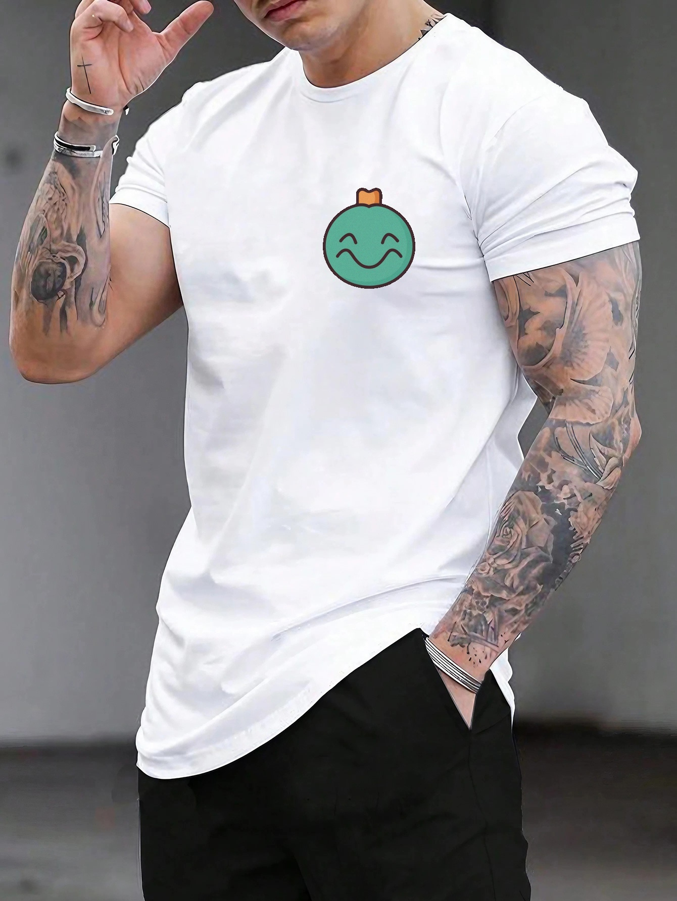 camiseta talla manga corta cuello redondo casual Temu Uruguay