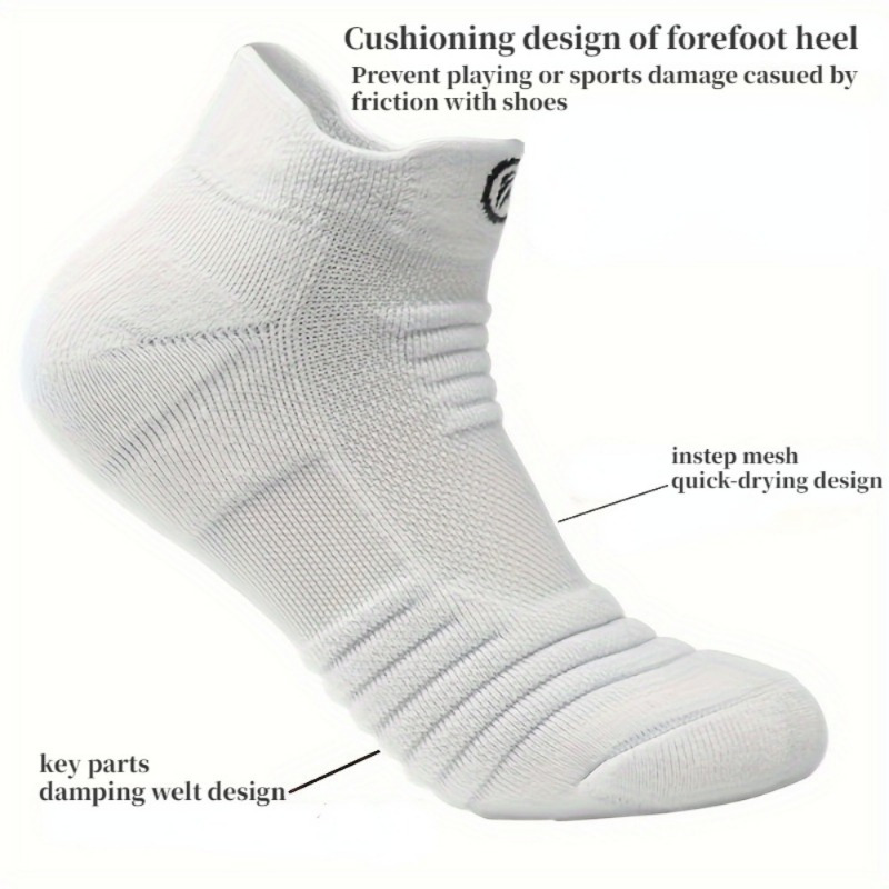 5pairs Breathable Ankle Socks for Men & Women