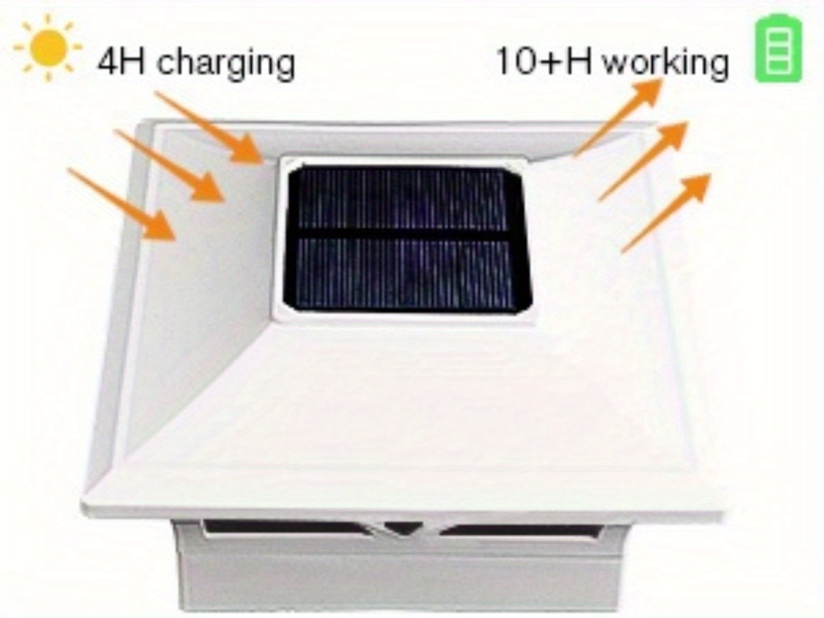 2/4パックのソーラーポストキャップライト 屋外用フェンスポスト