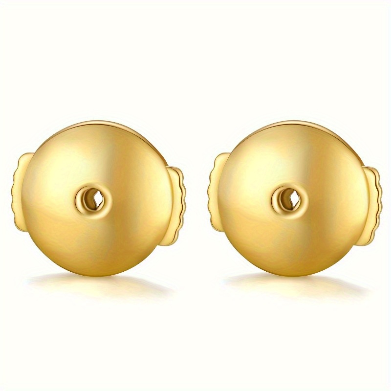 1 Pairs Locking Earring Backs For Studs, Stainless Steel Earrings Pin Backs  Hypoallergenic Secure Earring Backs Replacements For Earring Notch Post 0.