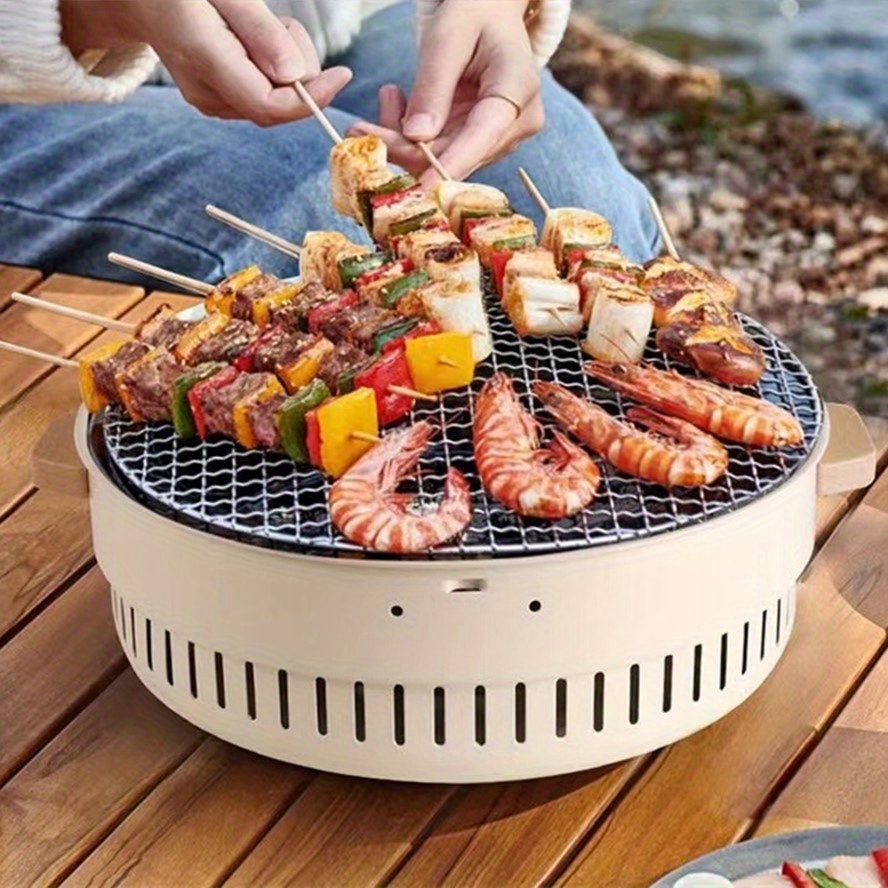 Outdoor Camping Small Portable Charcoal Grill Tea Stove Set With Unique  Design For Camping, Outdoor Warming, Campfires And Picnics - Temu