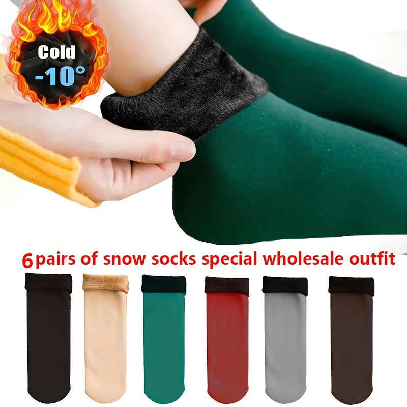1pair Cozy Women's Winter Thermal Socks - Soft Fleece Lined, Perfect For  Snow Boots And Cold Floors