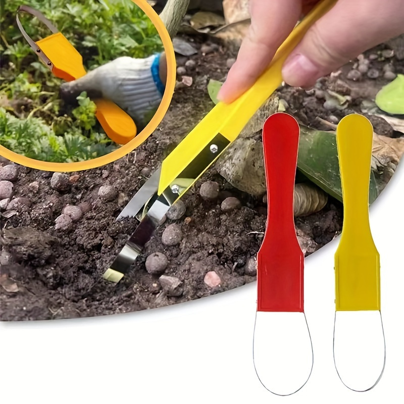 

Gardening Made Easy: 1pc/2pcs Hand Loop Weeder Cutter/remover Tool With Plastic Handle For Lawns & Yards