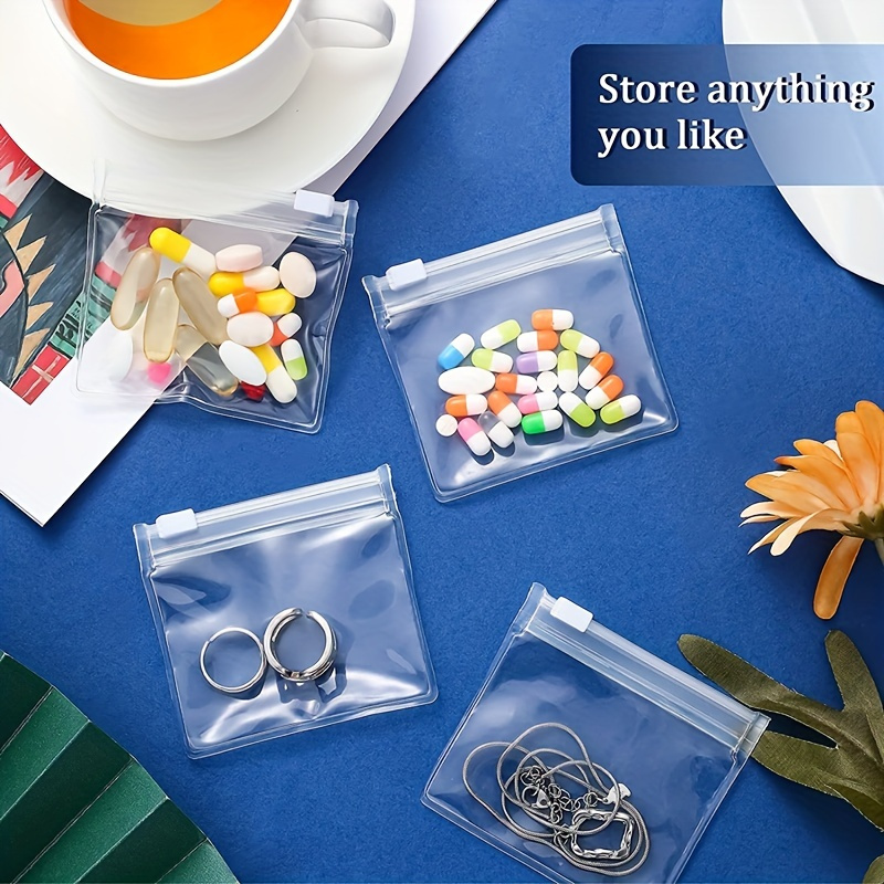 Reusable Pill Pouch Bags Zippered Pouch Set Pill Baggies - Temu