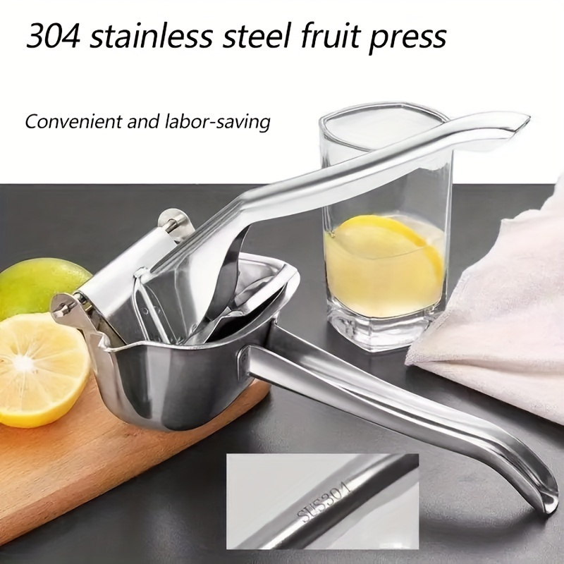 Presse citron en acier inoxydable avec deux poignées ergonomiques