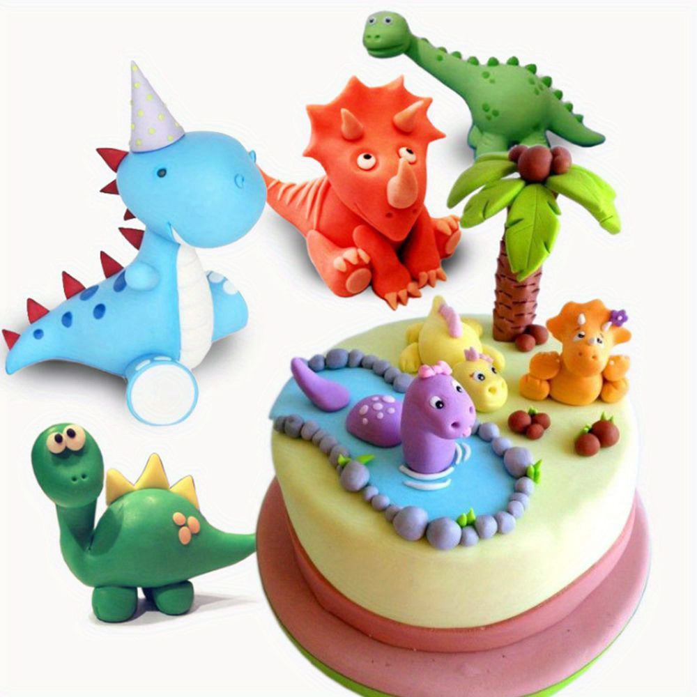 3d Dinosaur Cake Toppers Dinosaur Theme Party Cartoon Animal - Temu Canada