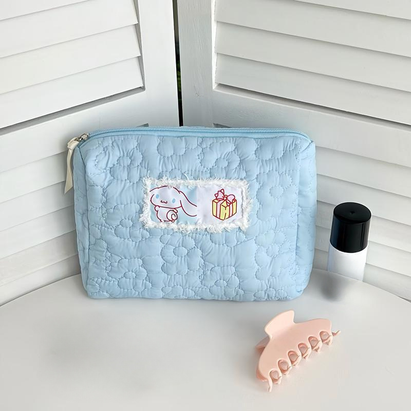 Miniso Portable Hello Kitty Cosmetic Bag, Cute Cartoon Nylon Material  Zipper Wash Bag, Perfect Makeup Storage Box - Temu