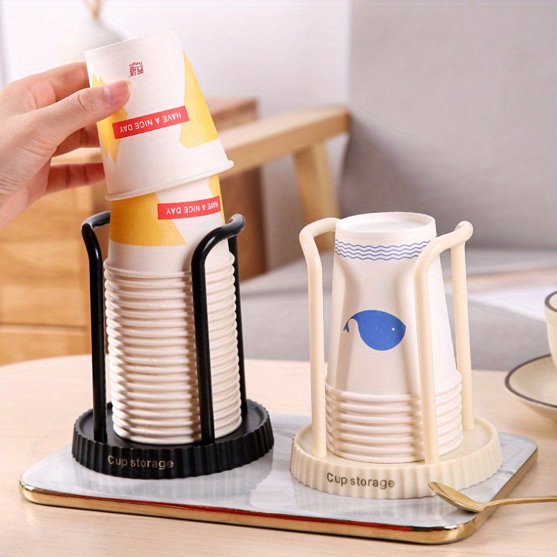Dispensador de tazas de baño, soporte desechable para enjuague bucal para  vasos de papel pequeños de 3 a 4 onzas, dispensador de vasos de plástico