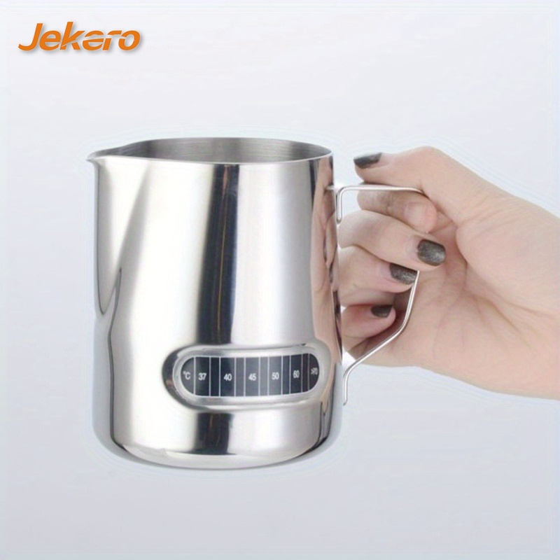 1pc, 12oz Milk Frothing Pitcher, Espresso Steaming Pitcher, Espresso  Machine Accessories, Milk Frother Cup, Milk, Coffee, Cappuccino, Latte,  Stainless