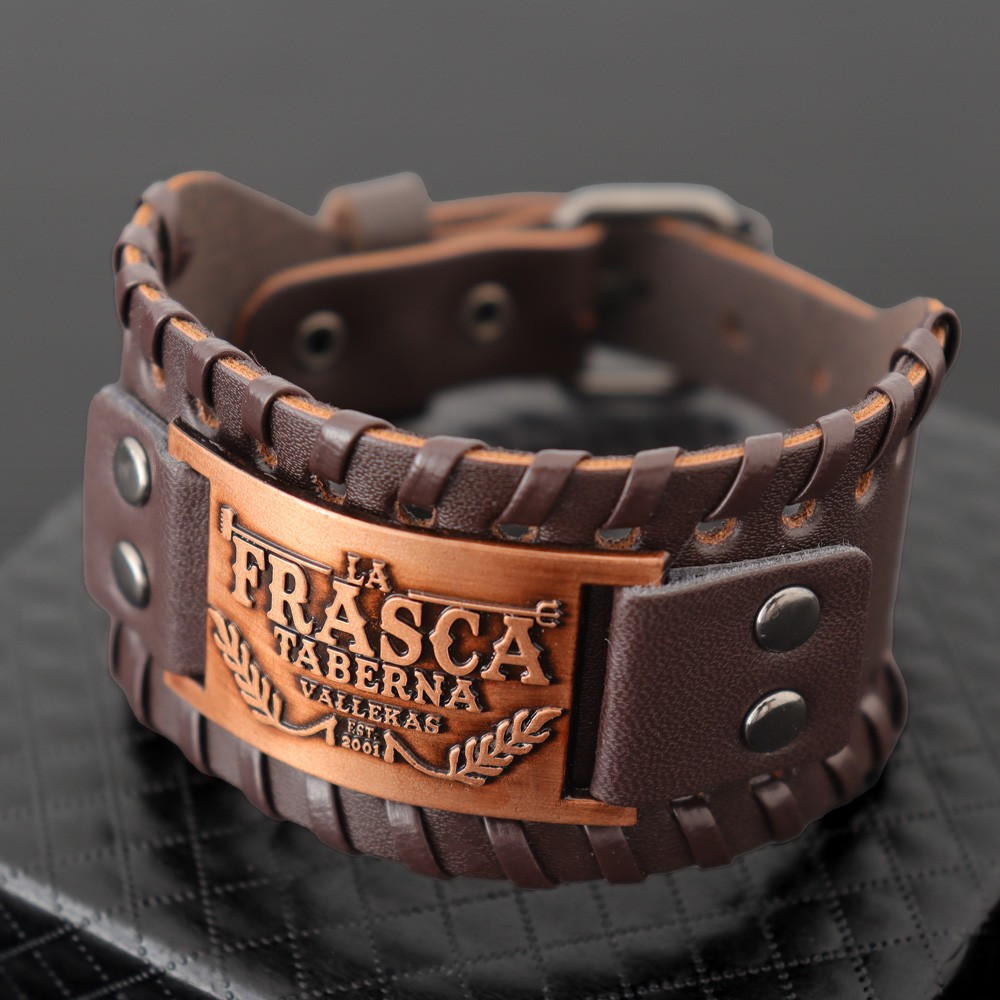 1 Paire De Bracelets En Cuir Larges Viking Vintage - Temu France