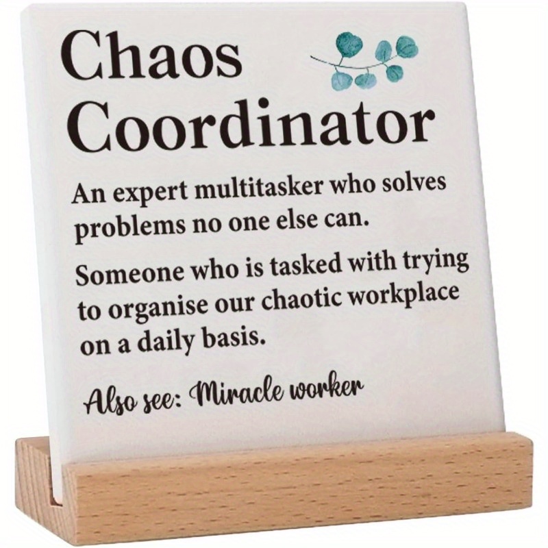 Chaos Coordinator Gifts for Women, Teachers Appreciation Gifts, Thank You  Coworker Boss Friend Gifts, Administrative Assistan Gift, Office Desk