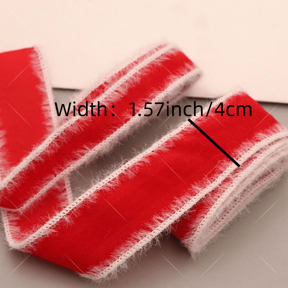 10 Yards Wine Red Velvet Ribbon New Year Cake - Temu