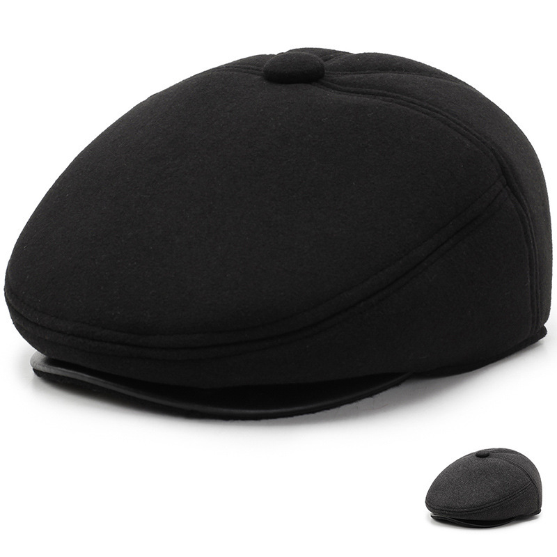 1pc Outdoor Warm Hat Coldproof Ear Protection Vintage Cap For Men  Middle-aged And Elderly People