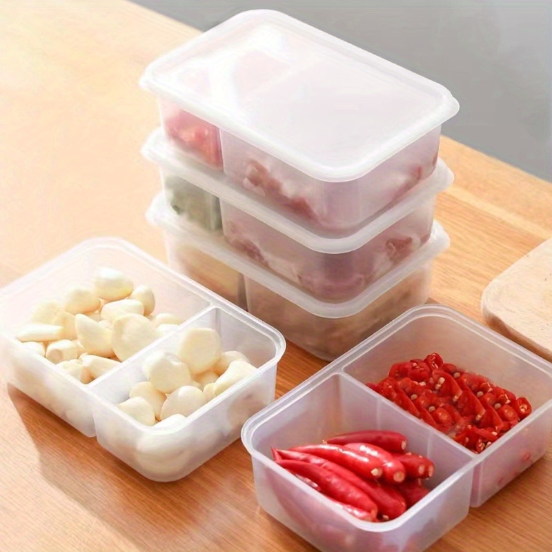 6-In-1 Kitchen Scallion Storage Box,Food Storage Containers with Lids  Airtight,Reusable Fridge Food Storage Box With Lids, 6 Pcs Detachable  Kitchen