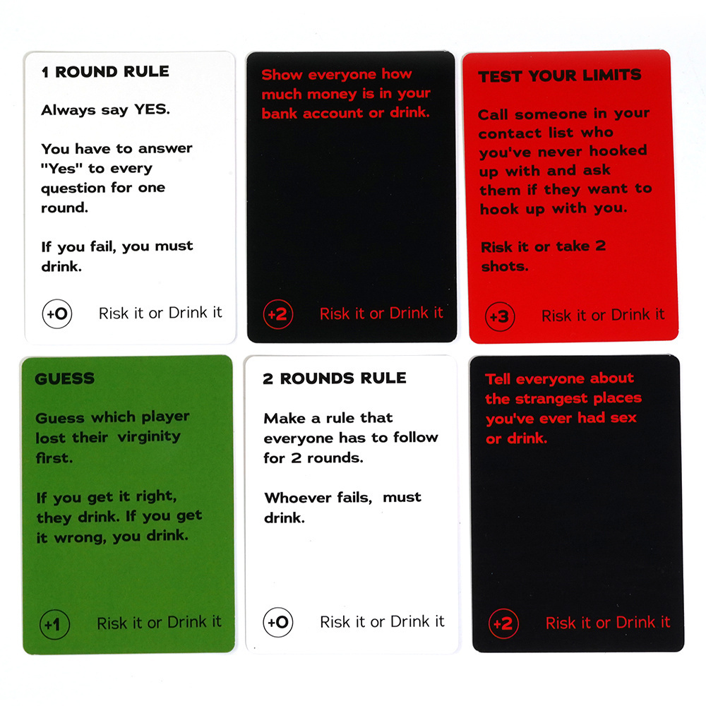 Jeu de cartes amusant pour adulte – Jeux de fête hilarants – Idéal pour les  soirées amusantes entre amis, étudiants, fêtes et pré-boissons