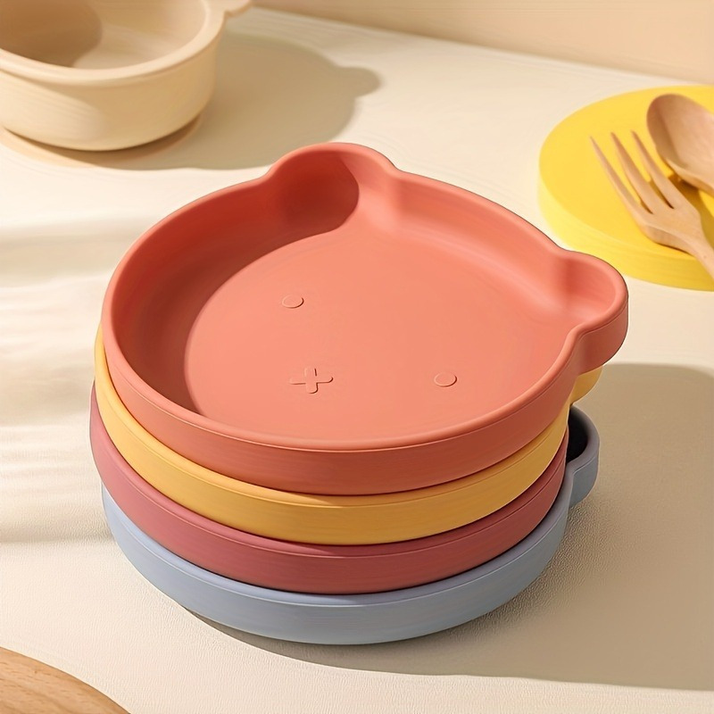 Silicone Suction Plate Cartoon Bear Shape Home & Outdoor Gift