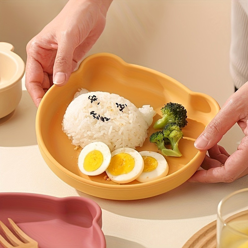 Silicone Suction Plate Cartoon Bear Shape Home & Outdoor Gift