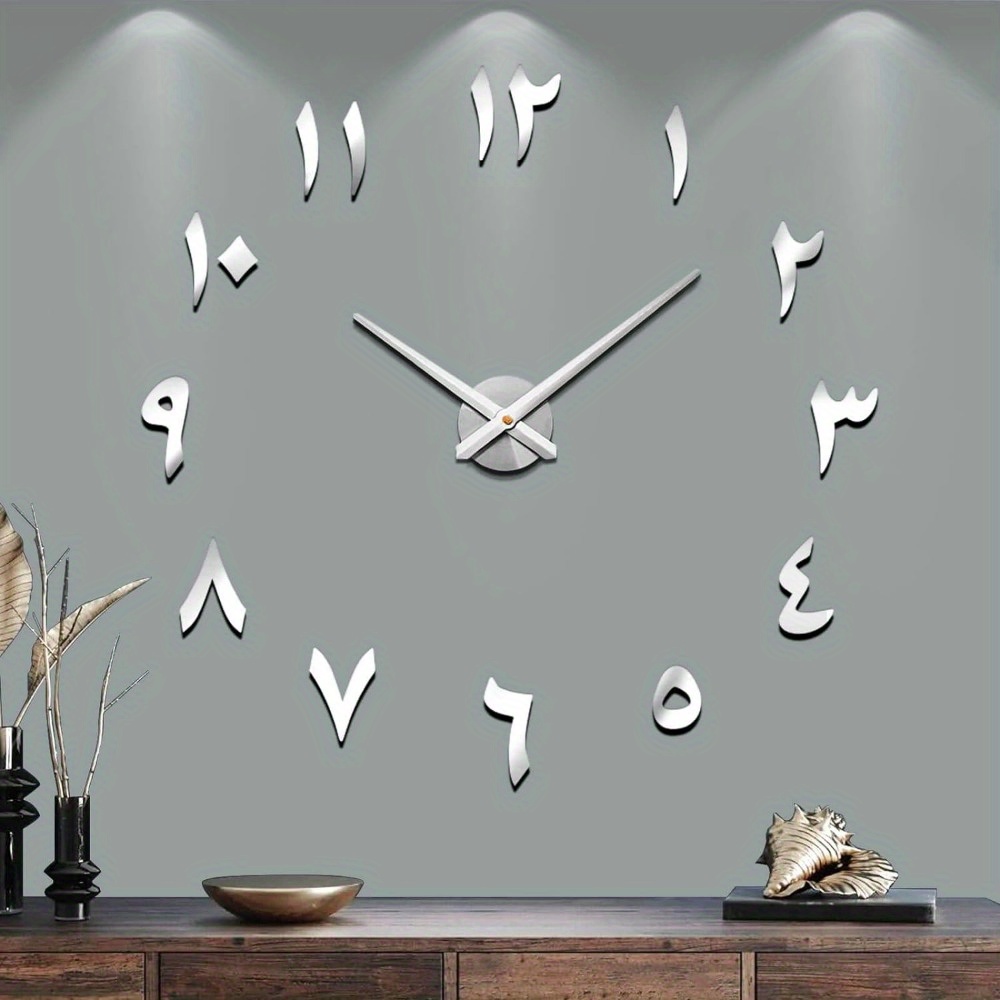 Reloj adhesivo de pared, reloj de pared sin marco, adhesivo con