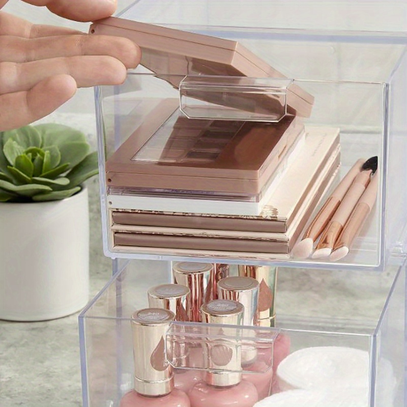 Pink Clear Makeup Organizer