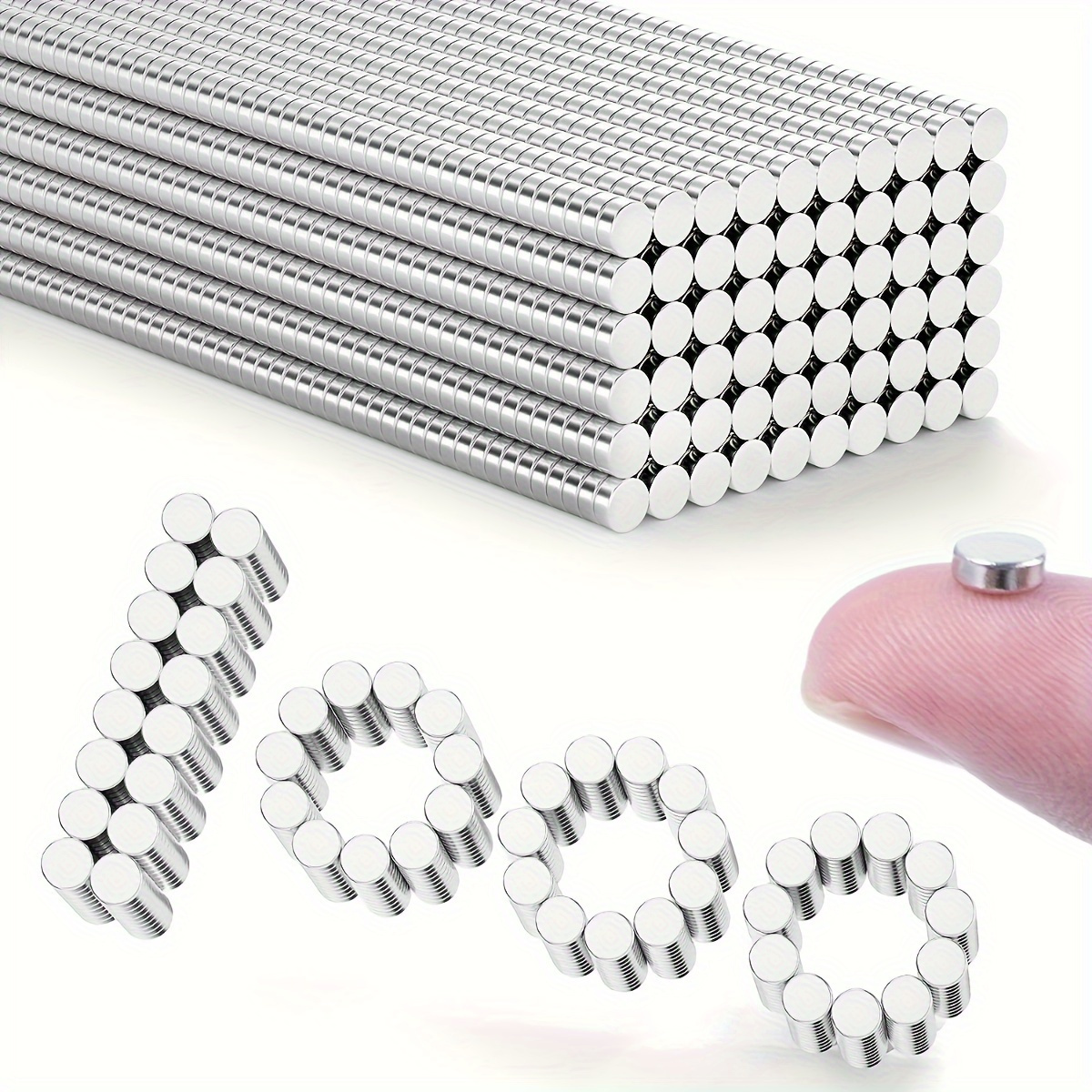 FINDMAG 100Pcs Strong Neodymium Magnets Bar, Heavy Duty Rare Earth Magnets,  Rectangular Magnetic Bar, Small Powerful Magnets for Crafts Kitchen DIY