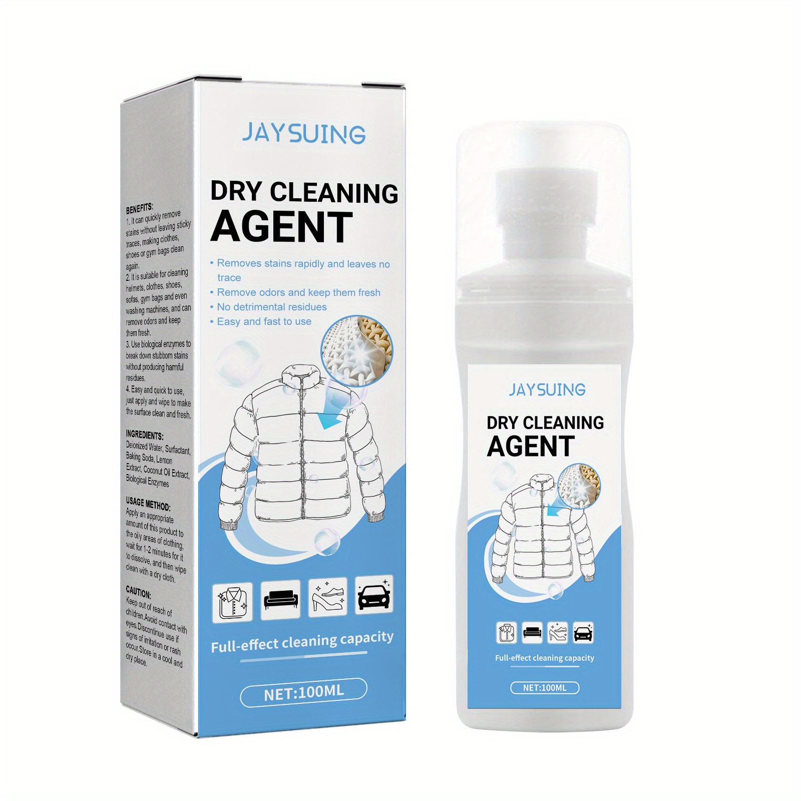 Dry Cleaning Agent Down Jacket Cleaner Clothing Cleaning - Temu