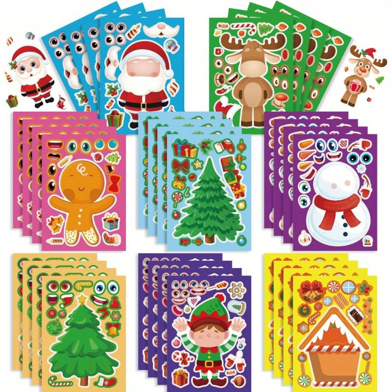 Christmas Stickers Christmas Party Games Stickers For - Temu