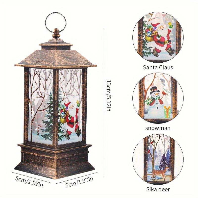 Christmas Decoration Lanterns, Santa Claus, Snowman Lantern Lights