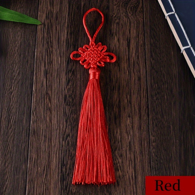 4Pcs Red Tassels New Year Spring Festival Blessing Chinese Knot Pendant  Tassel Hanging Pendant Red