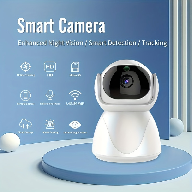 Generic - Caméra de Surveillance pour Bébé, 1080P FHD Home 2.4G WiFi Caméra  de Sécurité Détection de Mouvement avec Vision Nocturne Audio 2 Voies  Service Cloud/Carte TF - Moniteur Bébé/Aîné/Animal Domestique Compatible