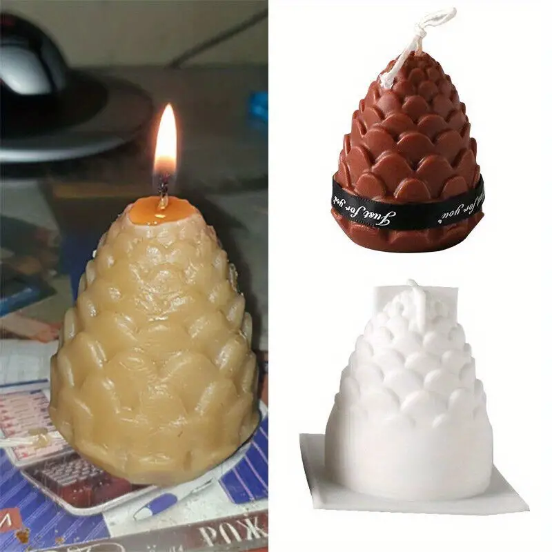 3d Pine Cones Silicone Mold For Diy Candle Making Molds Silicone Wax Mold -  Temu