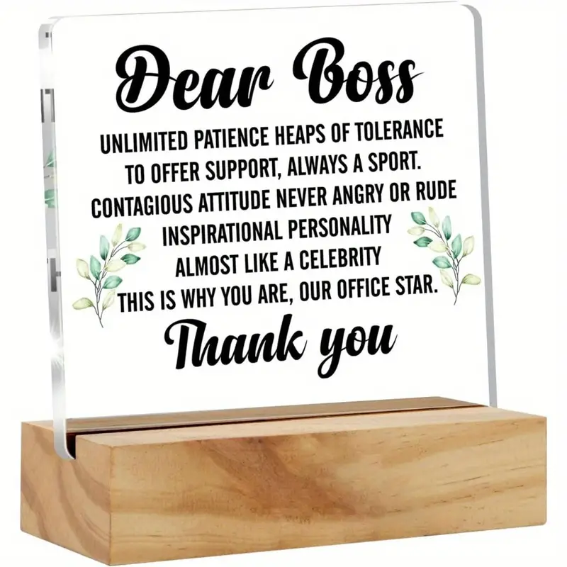 Appreciation Boss Gifts For Men Women Dear Boss Thank You - Temu