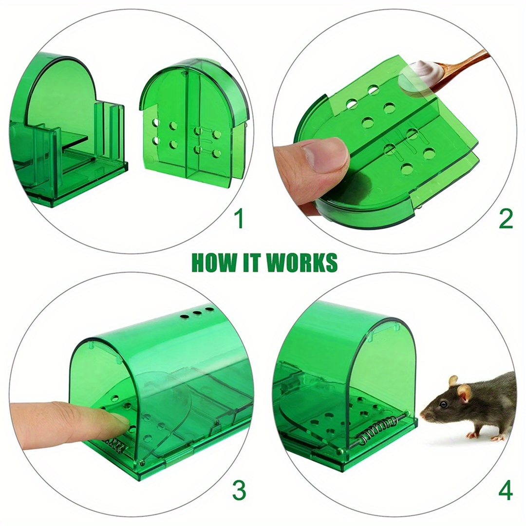 Trappola per topi e piccoli roditori clip in plastica 47 x 95 x 42 mm -  Cablematic