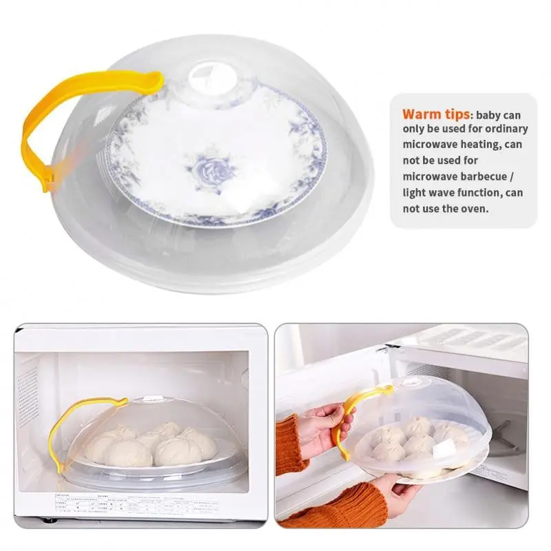 Microwave Plate Cover With Handle Transparent Microwave Oven - Temu