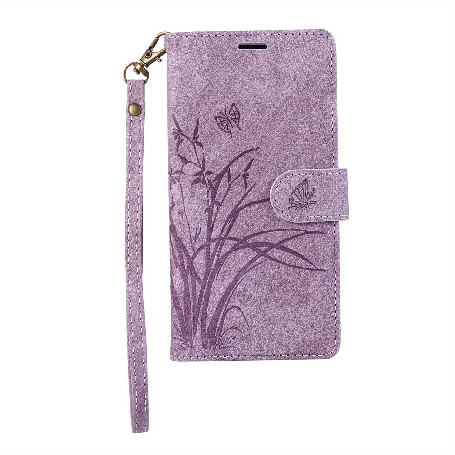 Image of Awquer Flower Flip Case Suitable For Suitable For Galaxy A25 A15 A05 A54 A34 A24 A14 A04 S A04e 4g 5g Lanyard Pu Leather Wallet Card Slot Stand Phone Bag Cover