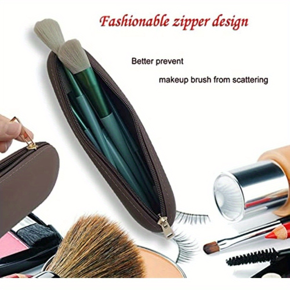 Travel Makeup Brush Holder Trendy Case With Soft Silicone Makeup