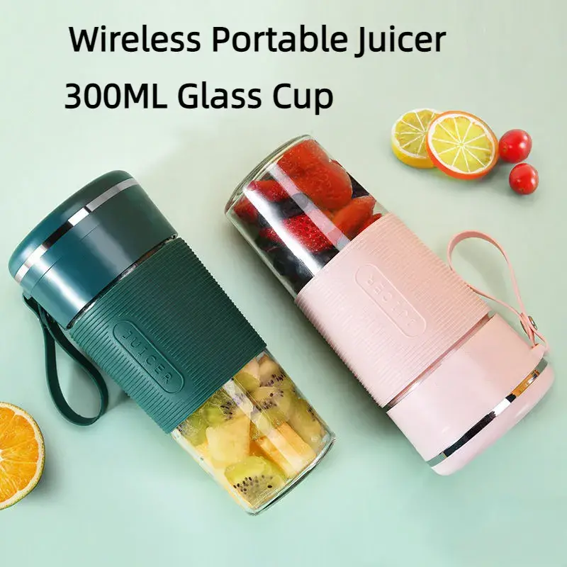 Portable Juicer Usb Rechargeable Wireless Mini Smoothie Blender Mixer,  Fruit Juice Maker Electric Juicer Machine Food Glass Cup - Temu