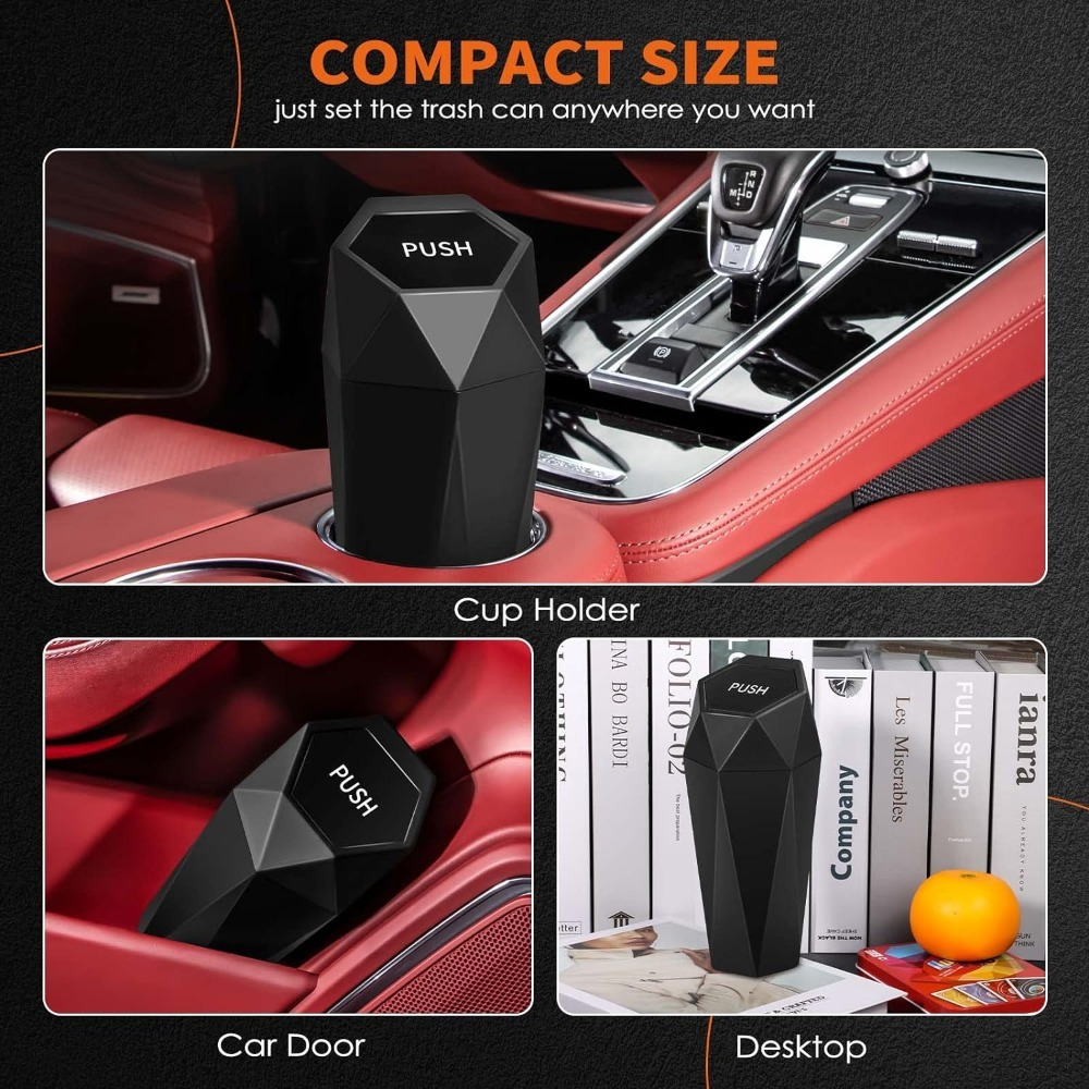 Car Trash Can With Lid Car Trash Cup Multipurpose Mini - Temu