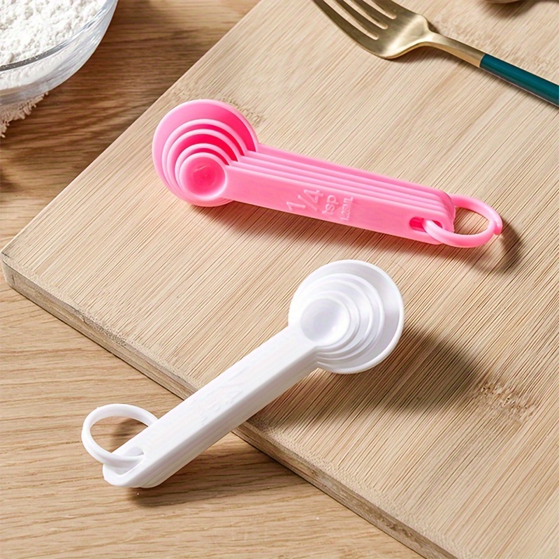5pcs/set Measuring Spoons Plastic Measure Spoon Kitchen Baking