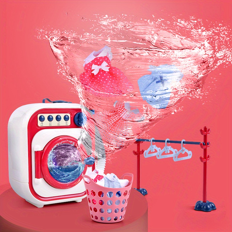 Kids Washing Machine Toy Pretend Play House Mini Simulation - Temu