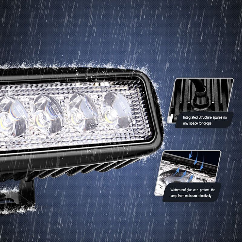 18W12V 6 LED Luz De Trabajo LED Para Coche DRL Spotlight - Temu