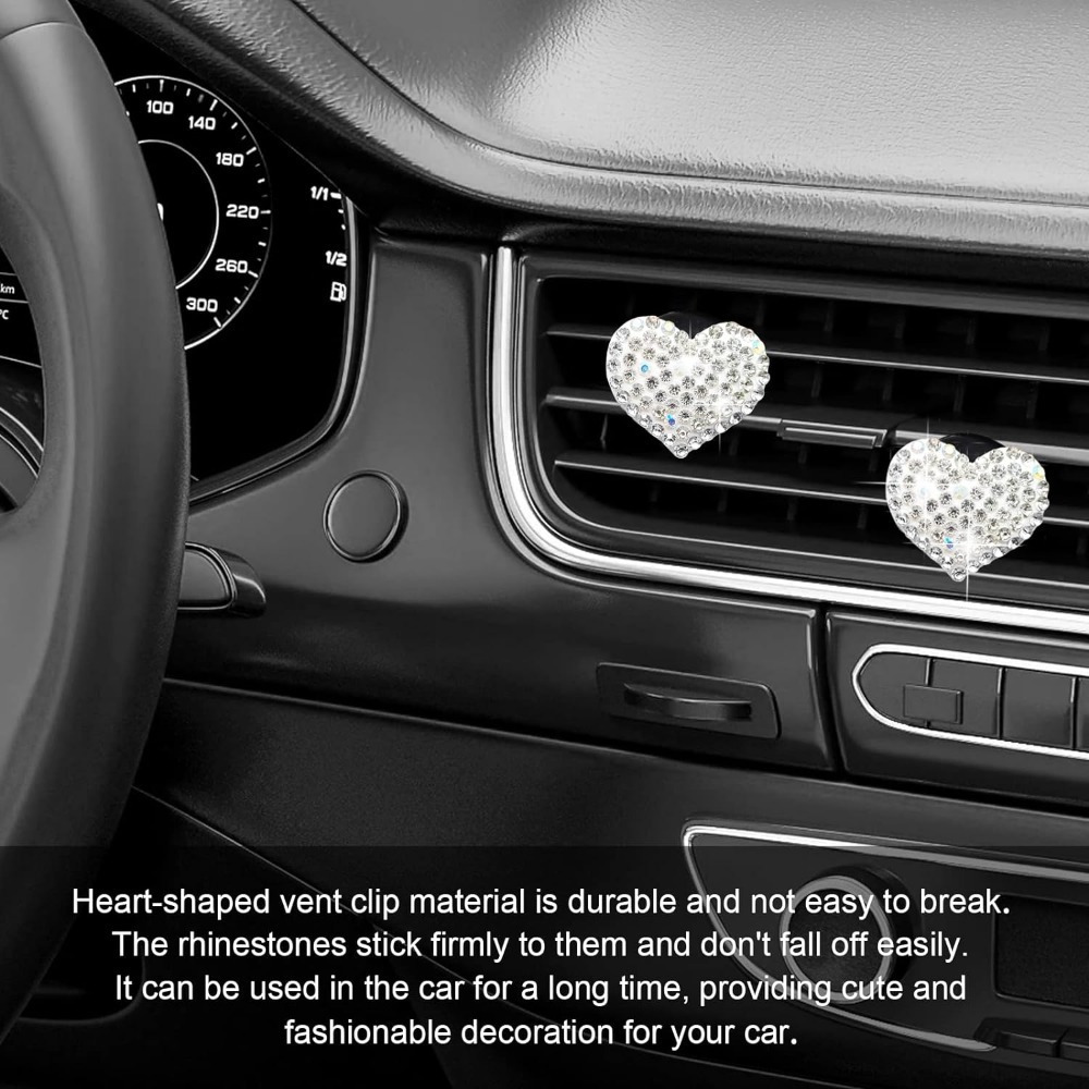 Auto lüftungsschlitz clip Bling Crystal Heart Charms Auto - Temu Germany
