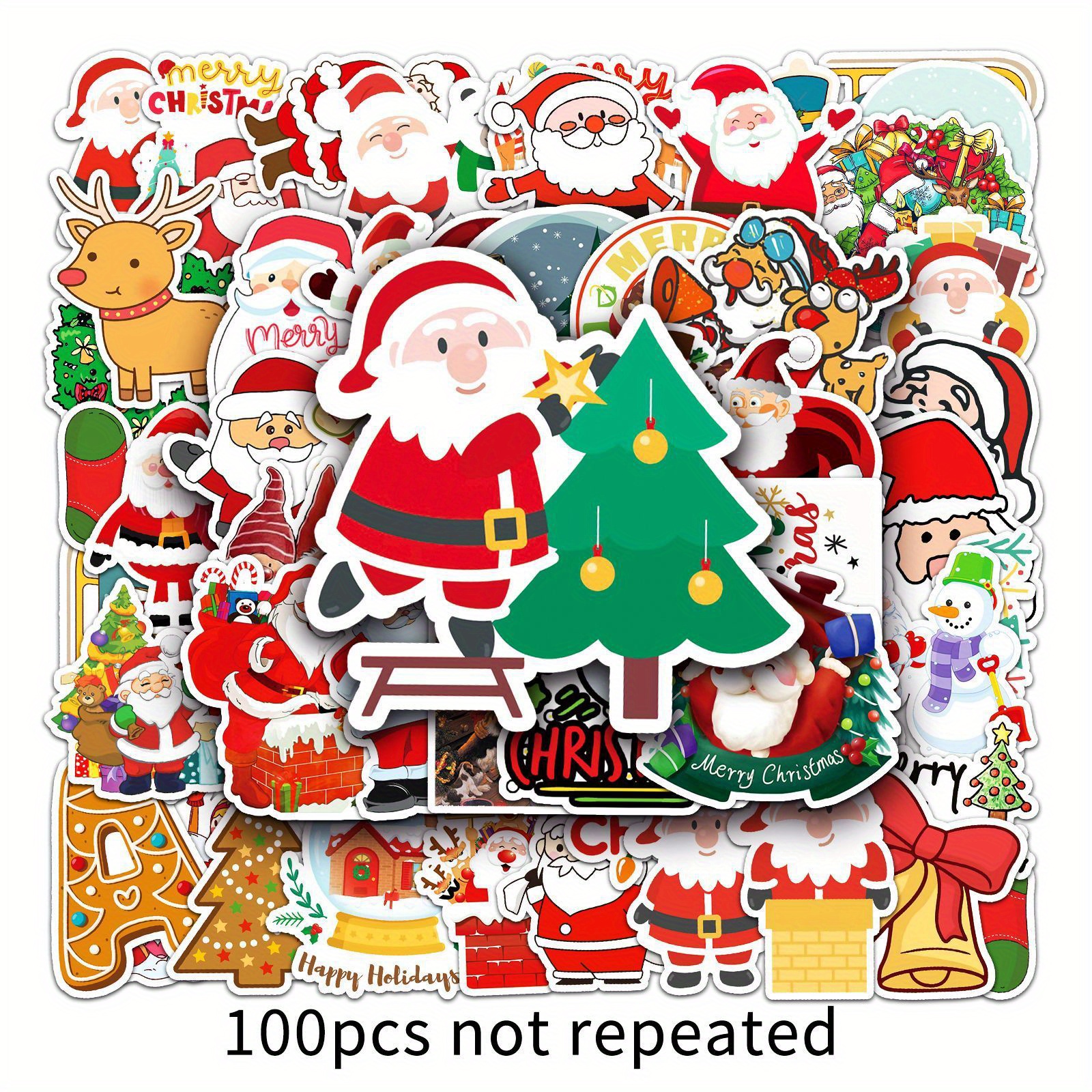 Christmas Graffiti Stickers Cartoon Style Holiday Stickers - Temu