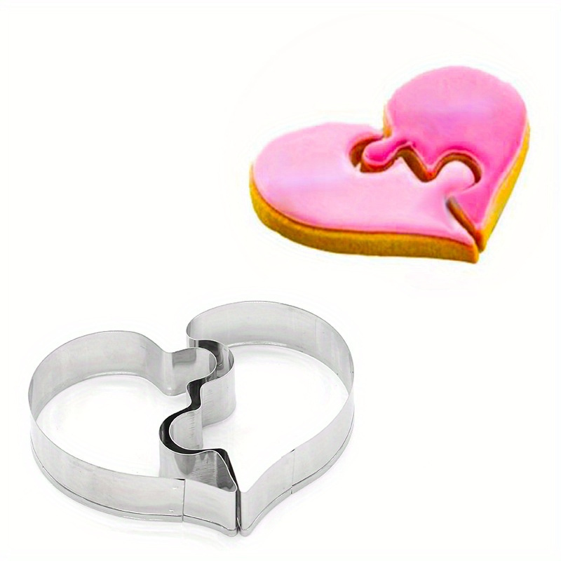 

1pc/2pcs, Stainless Steel Cookie Cutters, Heart Unicorn Cross Pastry Cutter, Biscuit Molds, Baking Tools, Kitchen Accessories, Valentine's Day Decor