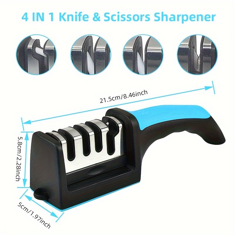 Afilador de cuchillos eléctrico profesional resistente de 4 etapas